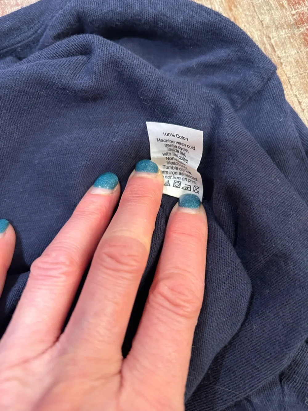 J. Crew Vintage Indigo Wave Cotton Collector Tee - Picture 5 of 5